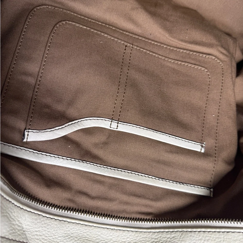 Ellen Tracy Cream and Brown Women's Handbag - Picture 9 of 13